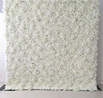 Arctic White flower wall rental