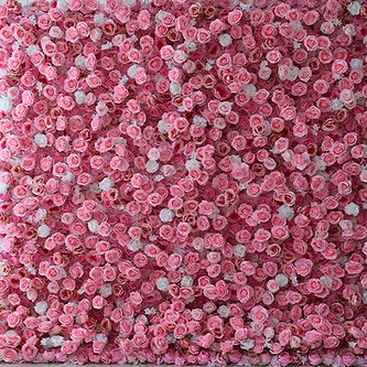 Barbie pink flower wall rental — hot pink floral backdrop