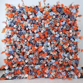 Cee Indigo flower wall installation