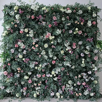 Earthy flower wall rental