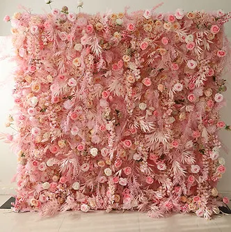 Pink Blush flower wall rental
