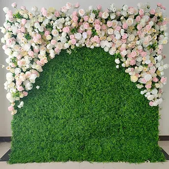 Pink Butterfly Arch flower wall rental