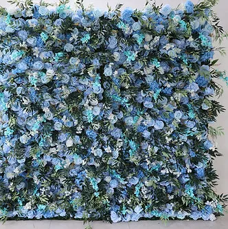 Sky Blue flower wall rental