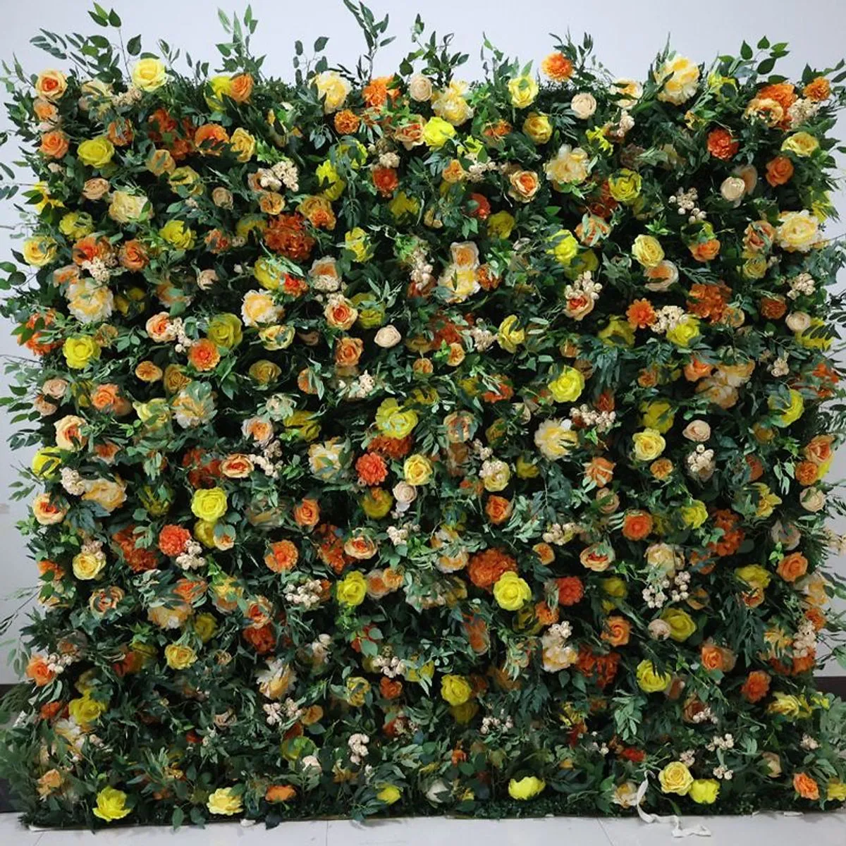 Sunset flower wall rental