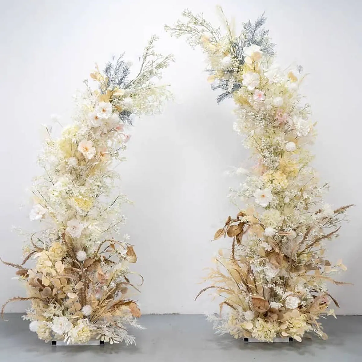 Vernonia flower arch installation